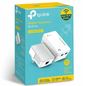 Wi-fi + powerline adapter tp-link tl-wpa4220 kit, av600, 600 mbps, alb Thumbnail 6