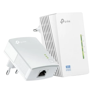 Wi-Fi + Powerline adapter TP-LINK TL-WPA4220 KIT, AV600, 600 Mbps, Alb