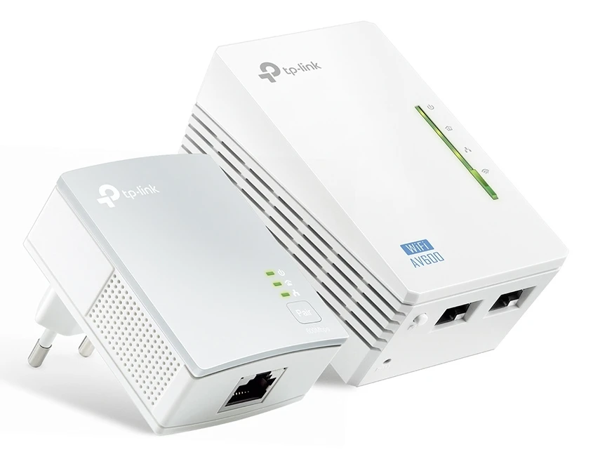 Wi-fi + powerline adapter tp-link tl-wpa4220 kit, av600, 600 mbps, alb 7