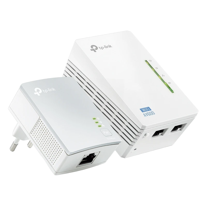Wi-fi + powerline adapter tp-link tl-wpa4220 kit, av600, 600 mbps, alb 3