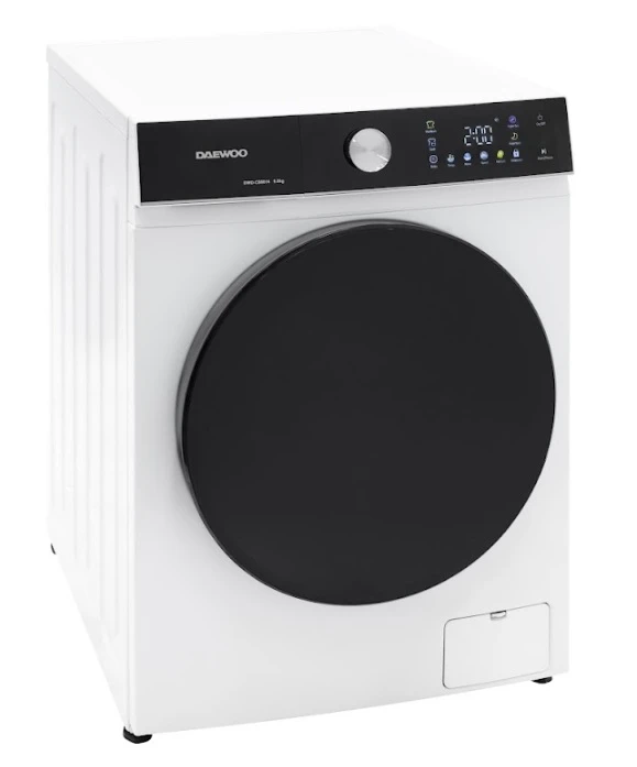 Masina de spalat rufe daewoo dwd-cs9014,  9 kg / 1400rpm, 60cm, clasa a, motor inverter, display, panou negru + usa dubla neagra, 16 program, alb 5