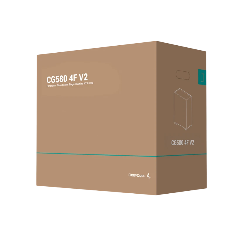 Carcasă pc deepcool cg580 4f v2, midi-tower, fără psu, negru 3