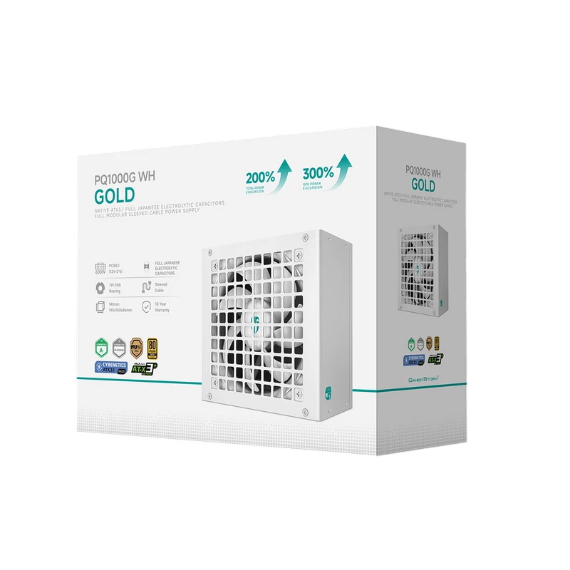 Sursă alimentare pc deepcool gamerstorm pq1000g wh, 1000w, atx, complet modular 5