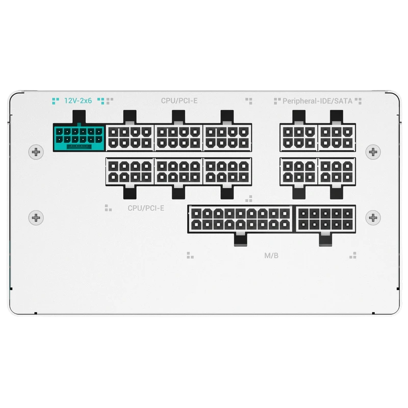 Блок питания для компьютеров deepcool gamerstorm pq1200g wh, 1200вт, atx, полностью модульный 5