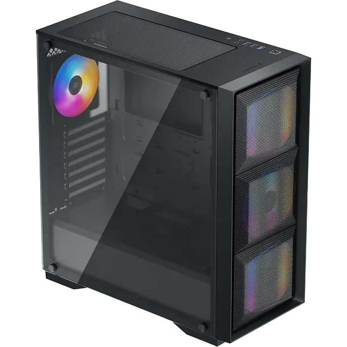 Компьютерный корпус deepcool matrexx 50 mesh 4fs, midi-tower, atx ps2 , чёрный 10