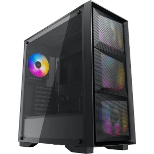 Carcasă pc deepcool matrexx 50 mesh 4fs, midi-tower, atx ps2 , negru