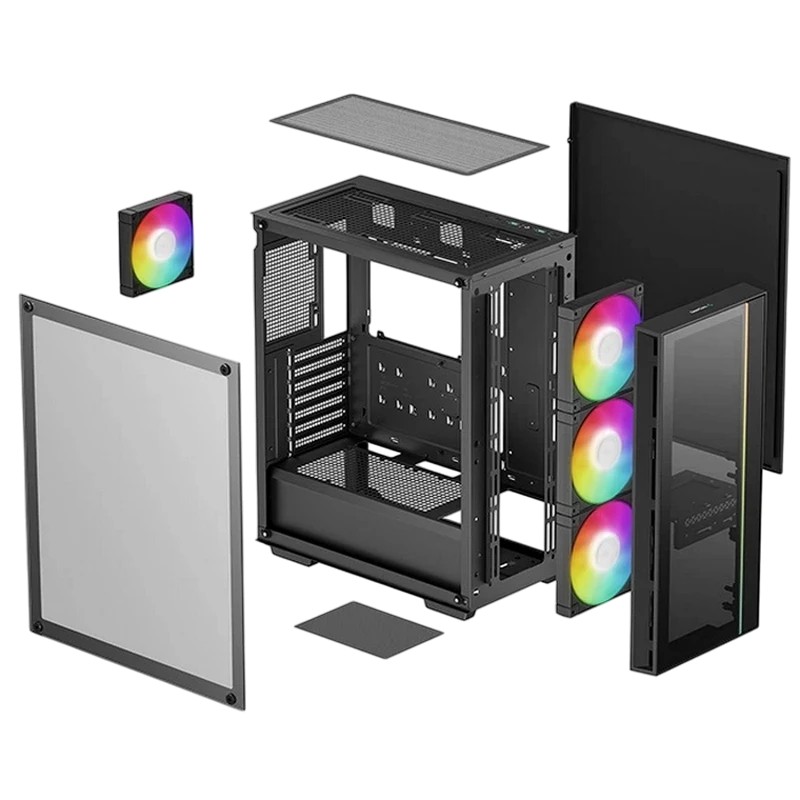 Carcasă pc deepcool matrexx 55 v4 , midi-tower, fără psu, negru 5
