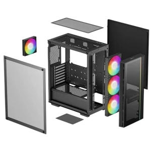 Carcasă pc deepcool matrexx 55 v4 , midi-tower, fără psu, negru Thumbnail 5
