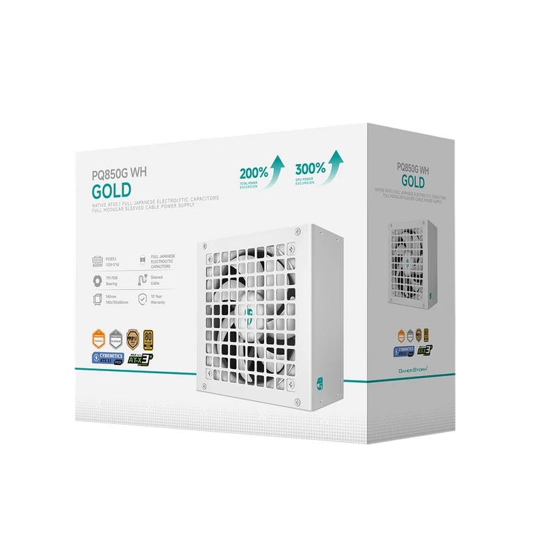 Блок питания для компьютеров deepcool gamerstorm pq850g wh, 850вт, atx, полностью модульный 6