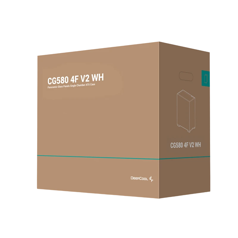 Carcasă pc deepcool cg580 4f v2, midi-tower, fără psu, alb 6
