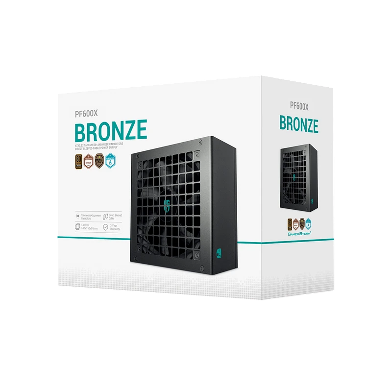 Блок питания для компьютеров deepcool gamerstorm pf600x, 600вт, atx, немодульный 5