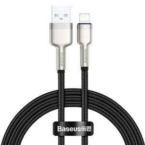 Cable usb - lightning, 2.4a, 1m, baseus cafule metal black  caljk-a01 Thumbnail 5