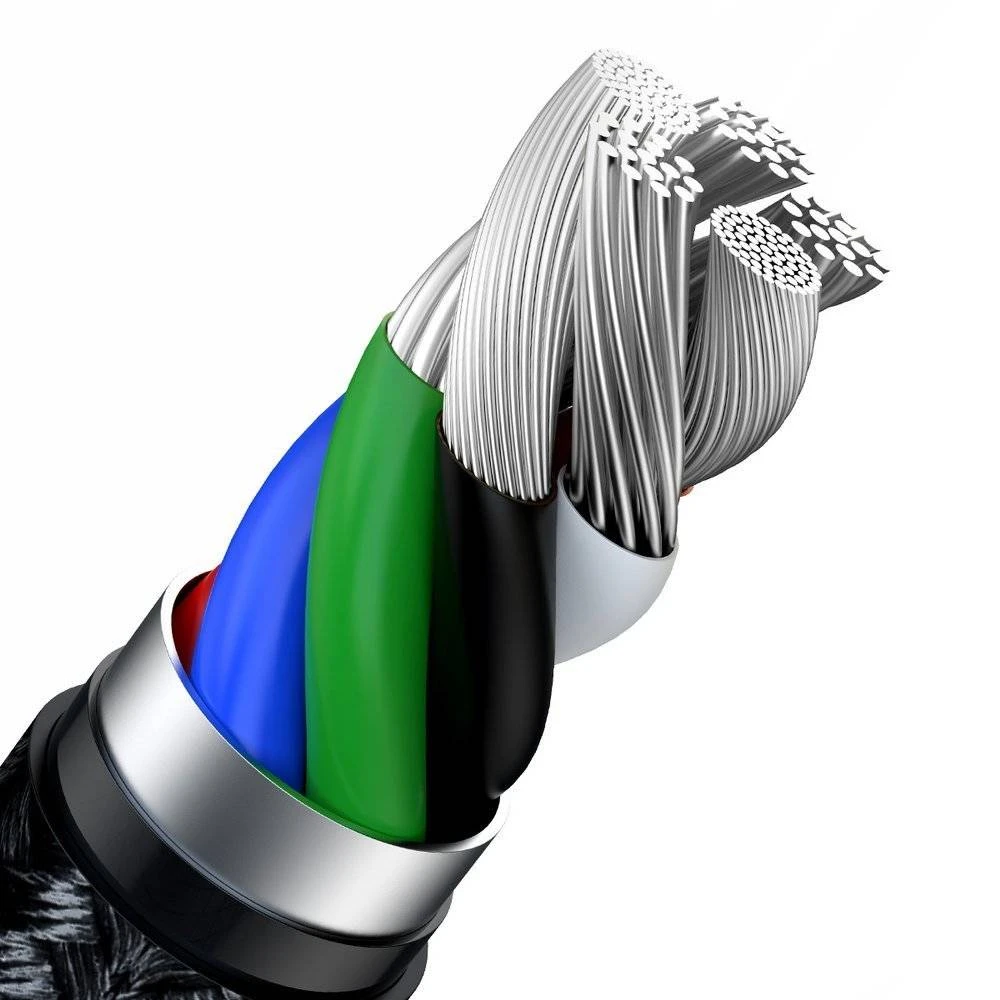 Cable type-c - lightning, braided, pd 20w, 1m, baseus cafule metal black  catljk-a01 3