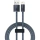 Cable usb - lightning, braided, 2.4a, 1m, baseus dynamic gray  cald000416 5