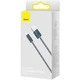 Cable usb - lightning, braided, 2.4a, 1m, baseus dynamic gray  cald000416 4