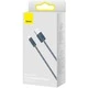 Cable usb - lightning, braided, 2.4a, 1m, baseus dynamic gray  cald000416 Thumbnail 3