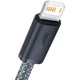 Cable usb - lightning, braided, 2.4a, 1m, baseus dynamic gray  cald000416 Thumbnail 4