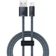 Cable usb - lightning, braided, 2.4a, 1m, baseus dynamic gray  cald000416 Thumbnail 5