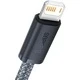 Cable usb - lightning, braided, 2.4a, 1m, baseus dynamic gray  cald000416