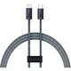 Cable type-c - lightning, braided, pd 20w, 1m, baseus dynamic gray  cald000016 4