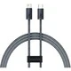 Cable type-c - lightning, braided, pd 20w, 1m, baseus dynamic gray  cald000016 Thumbnail 4