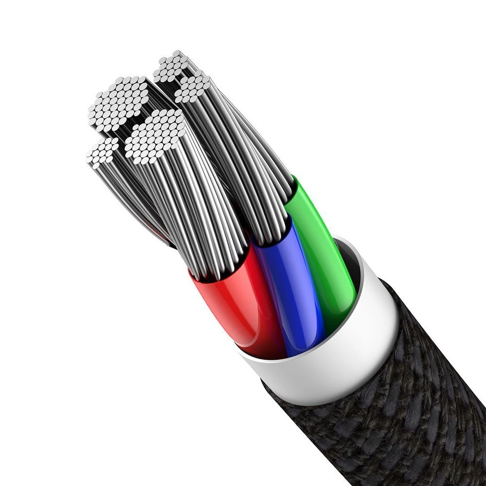Cable type-c - lightning, braided, pd 20w, 1m, baseus high density black  catlgd-01 3