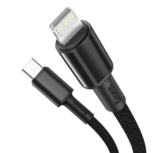 Cable type-c - lightning, braided, pd 20w, 1m, baseus high density black  catlgd-01 Thumbnail 2