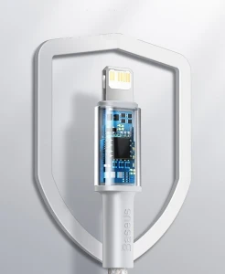Cable type-c - lightning, braided, pd 20w, 1m, baseus high density black  catlgd-01 Thumbnail 4