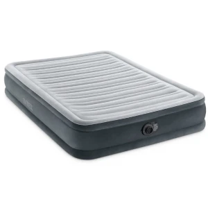 Intex pat gonflabil “velur comfort-plush” 137x191x33 cm cu pompă încorporată 220v, până la 272 kg