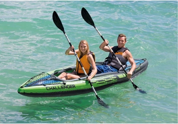 Intex caiac gonflabil “challenger k2” cu vâsle și pompă, 351x76x38 cm, până la 180 kg 7
