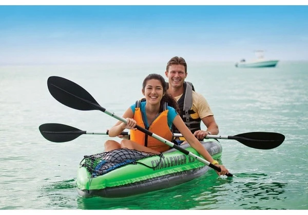 Intex caiac gonflabil “challenger k2” cu vâsle și pompă, 351x76x38 cm, până la 180 kg 6