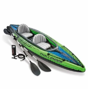 Intex caiac gonflabil “challenger k2” cu vâsle și pompă, 351x76x38 cm, până la 180 kg