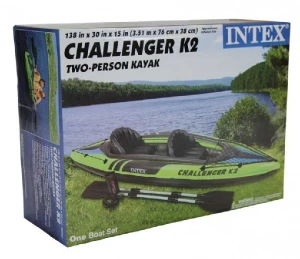 Intex caiac gonflabil “challenger k2” cu vâsle și pompă, 351x76x38 cm, până la 180 kg Thumbnail 5