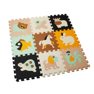 Covoraș-puzzle educativ „lumea animăluțelor drăguțe”