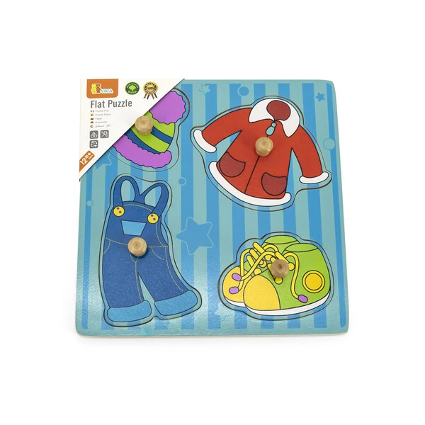 Puzzle din lemn cu buton „haine” 2