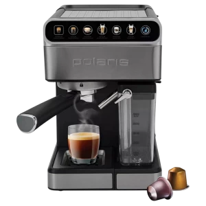 Cafetiera manuala Polaris PCM1540, 1400W, Oțel inoxidabil