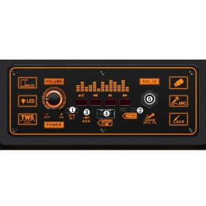 Jokade party speaker jd032, 20w, 8", battery 2400mah, black Thumbnail 3