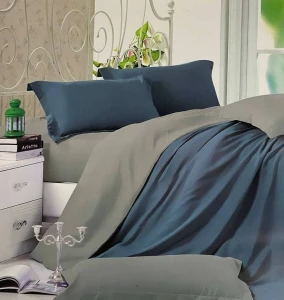 LENJERIE DE PAT DUBLA – ALBASTRU CU CREAM (06-MS32-20-EV)