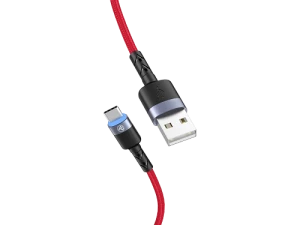 Cable USB - Type-C, cu LED, 3A, 1.2m, Tellur Red  TLL155334