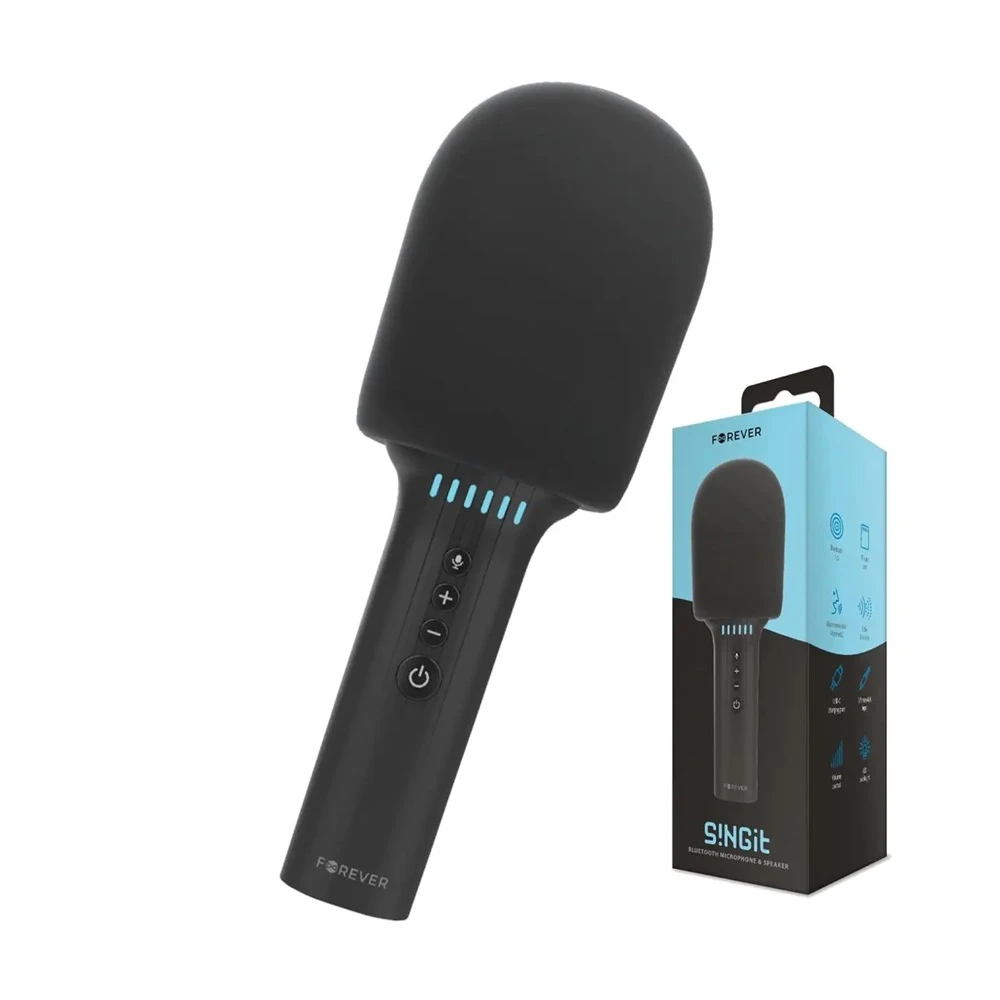 Микрофон с bluetooth и динамиком forever bms-500, черный 2