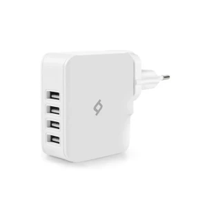 Ttec настенное зарядное устройство 4*usb-a 5.1a 25w, белое