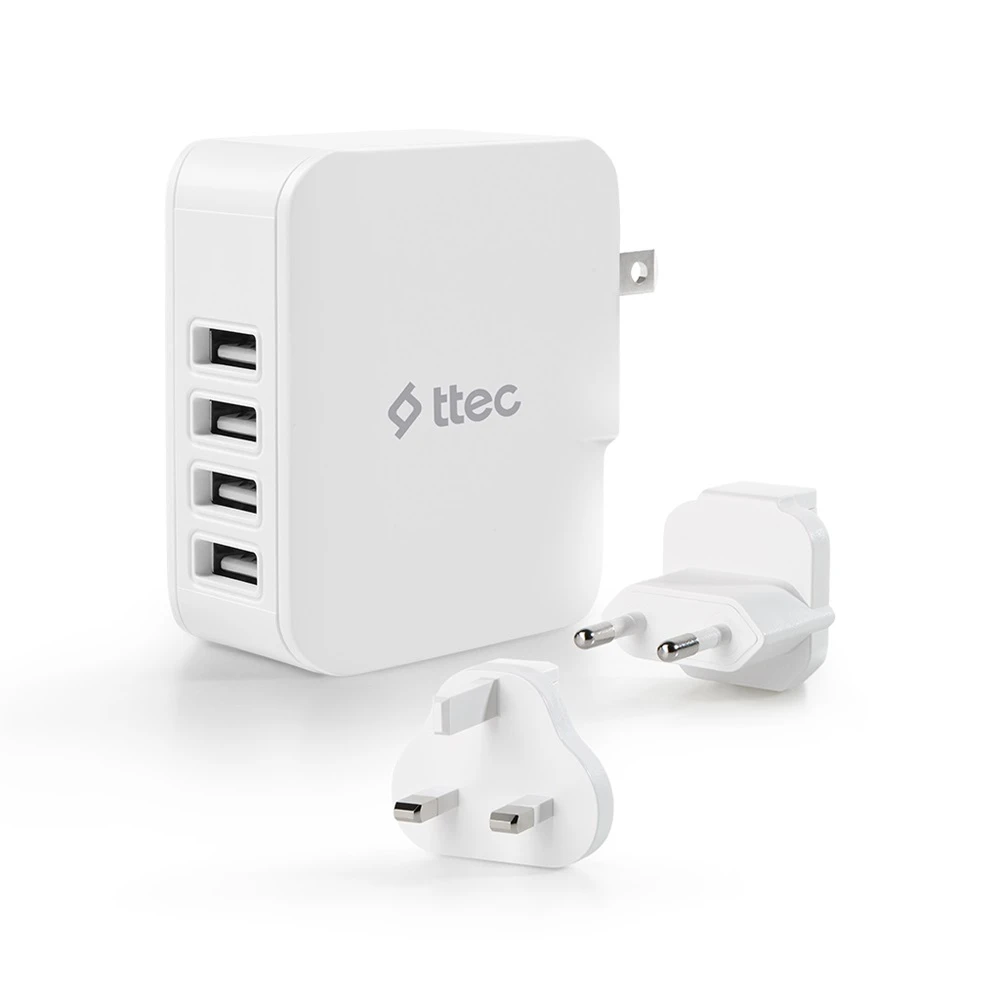 Ttec настенное зарядное устройство 4*usb-a 5.1a 25w, белое 2