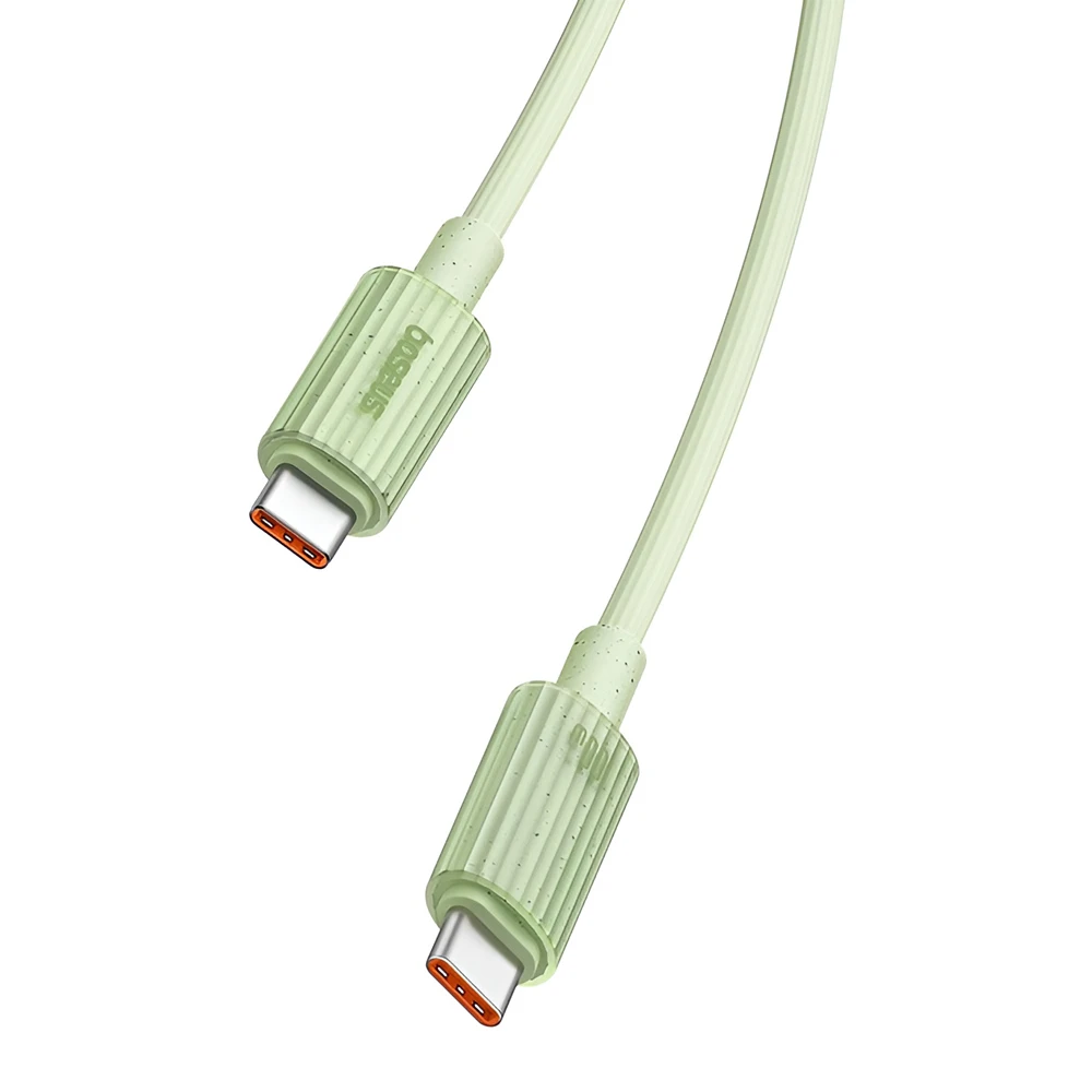 Baseus cable habitat series type-c to type-c 5a 100w 1м, натуральный зеленый 2
