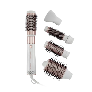 Фен-щётка Polaris PHSB2111, 1200Вт, Белый | Розовое золото