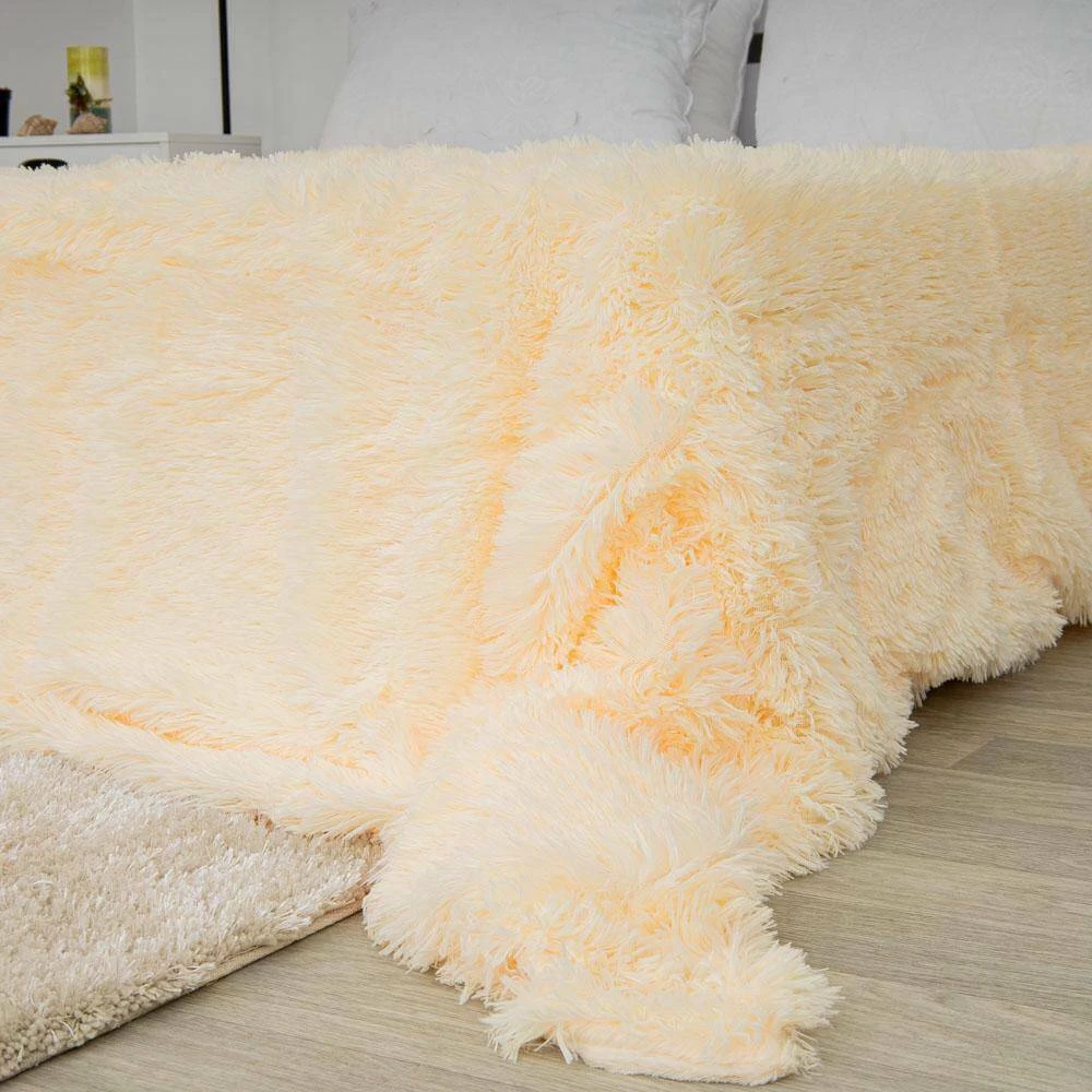 Patura pufoasa, piersic pal, 220x240cm, (55-600-35) 2