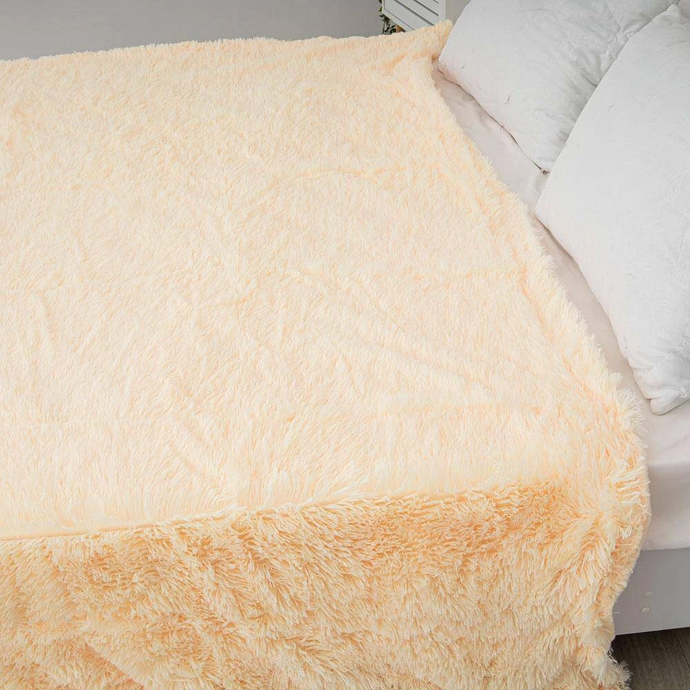 Patura pufoasa, piersic pal, 220x240cm, (55-600-35) 3
