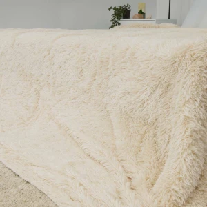 Patura pufoasa, crem, 220x240cm, (55-600-35) Thumbnail 3