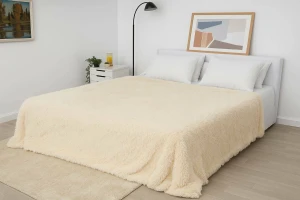 Patura pufoasa, crem, 220x240cm, (55-600-35) Thumbnail 2