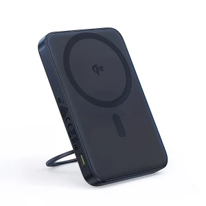 Power bank baseus magsafe picogo qi2 с подставкой 5000mah, 20w с кабелем type-c 0.3м, черный