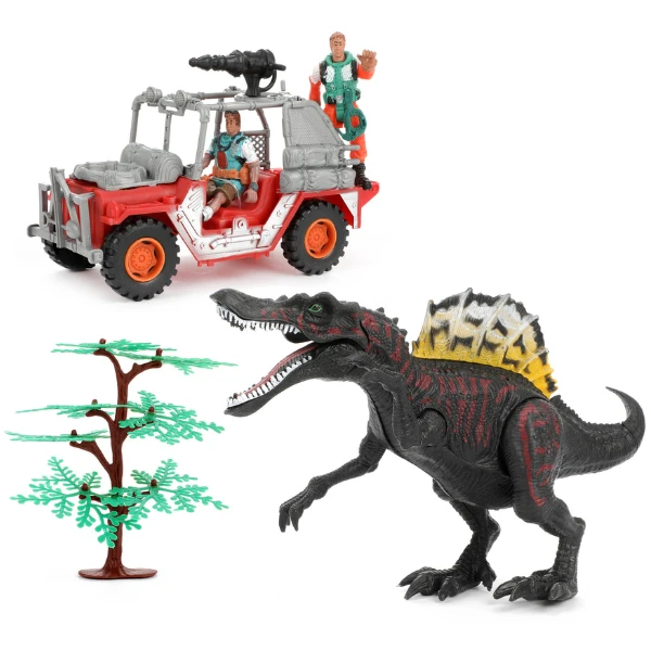 Set de joacă „lumea dinozaurilor”, dinozaur cu  jeep 3